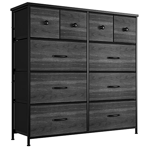 Nicehill Dresser for Bedroom with 10 Drawers, Storage Drawer Organizer, Tall Chest of Drawers for Closet, Living Room, Hallway, Entryway, Fabric - WoodArtSupply