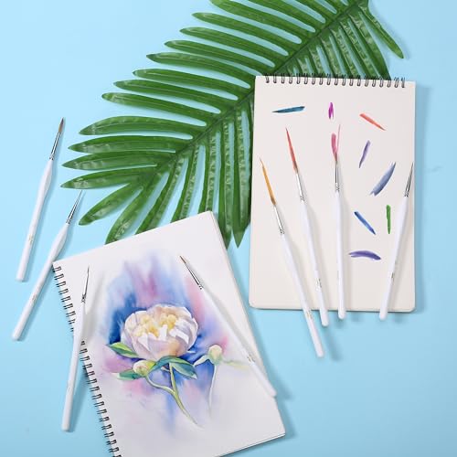 Mr. Pen- Detail Paint Brushes Set, 9 pcs, White, Miniature Paint Brushes, Thin Paint Brushes, Model Paint Brushes, Fine Tip Paint Brush, Face Paint Mr. Pen