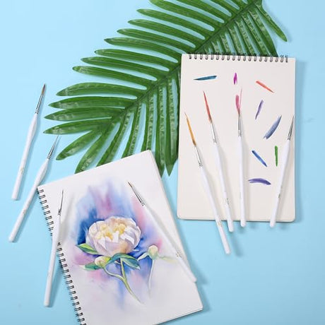 Mr. Pen- Detail Paint Brushes Set, 9 pcs, White, Miniature Paint Brushes, Thin Paint Brushes, Model Paint Brushes, Fine Tip Paint Brush, Face Paint Mr. Pen