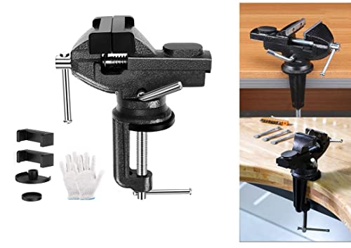Bench Vise Home Vise Clamp-On Vise, 2.5" black HENGDA VISE