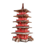 3D Wooden Puzzle,Hanshan Temple Buildings Model,World Famous Architecture Blocks Toy,Age 14+ Assembly Home Decors Adult Craft Kits, DIY Brain Teaser SigridZ