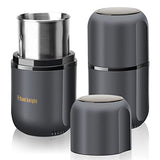 COOL KNIGHT Herb Grinder [large capacity/fast/Electric ]-Spice Herb Coffee Grinder with Pollen Catcher/- 7.5" (Grey) COOL KNIGHT