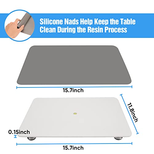 Resin Leveling Table 16" x 12" Leveling Board for Epoxy Resin Supplies White Adjustable Self-Leveling Epoxy Resin Table and Art Projects SCOPRI