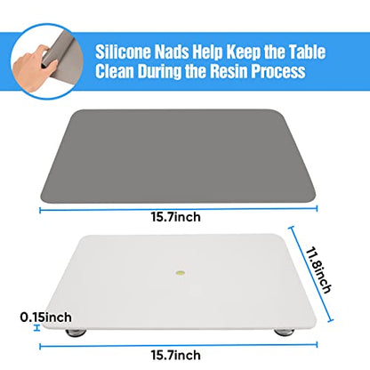 Resin Leveling Table 16" x 12" Leveling Board for Epoxy Resin Supplies White Adjustable Self-Leveling Epoxy Resin Table and Art Projects - WoodArtSupply