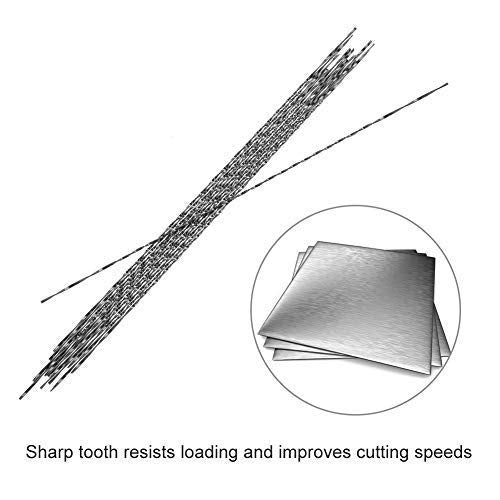 12 Pieces Scroll Saw Blades with Spiral Teeth for Wood Metal Plastic Cutting Sawing Carve Fits Most of Major Saw Brands Bosch, Makita, etc. (1#) - WoodArtSupply