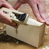 KAKURI Mini Hand Plane for Wood 24mm [Curved Sole] Made in JAPAN, Japanese Small Wood Planer Tool for Woodworking, Smoothing Curve, 4.8 x 1.4 x 1.5 KAKURI