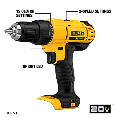 DEWALT 20V MAX* Cordless Drill Combo Kit , 7-Tool (DCK771D1M1) - WoodArtSupply