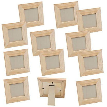 Unfinished Small Wooden Frames (Pack of 12)