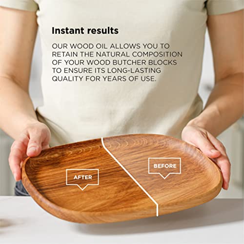 Nordicare Food Grade Mineral Oil - Tasteless and Odourless Cutting Board Oil - Suitable for Wood and Bamboo Countertops, Cutting Boards and Blocks, - WoodArtSupply