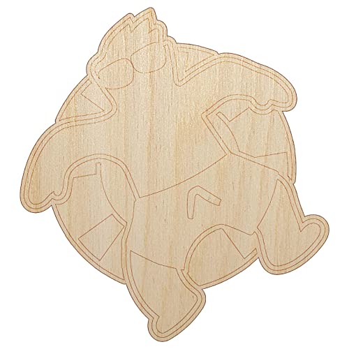 Summer Man in Swimsuit Floating Unfinished Wood Shape Piece Cutout for DIY Craft Projects - 1/4 Inch Thick - 6.25 Inch Size Sniggle Sloth