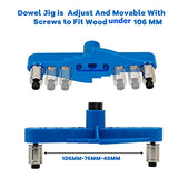CABINAHOME 74 pcs handheld dowel jig kit 2 in 1 Center Scriber Line doweling hole jig with Wood Dowels Pins Drill Bits for Woodworking Drilling and CABINAHOME
