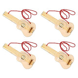 Toyvian 4 Sets Wooden Ukulele Stringed Music Instrument Unfinished Wood Guitar Build Your Ukulele DIY Ukulele Kit Brain Toy Kids Toys Handmade Guitar Toyvian