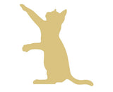 Cat Cutout Unfinished Wood Pet Animal Cat Lover Door Hanger MDF Shape Canvas Style 4 Diverse Woodworking