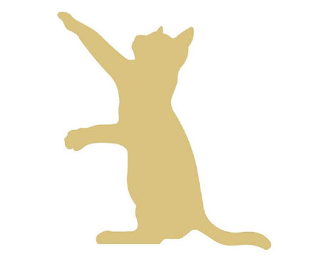 Cat Cutout Unfinished Wood Pet Animal Cat Lover Door Hanger MDF Shape Canvas Style 4 Diverse Woodworking