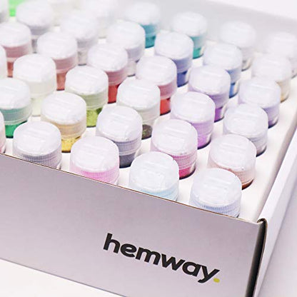 Hemway 54 Glitter Tube Craft Box Multi-Purpose Glitter for Arts and Crafts, DIY Scrapbooks, Epoxy Resin, Tumblers, Cosmetic Grade, Nail Design 54 x - WoodArtSupply