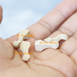 AirAds Dollhouse 1:12 Miniature Furniture Legs Wardrobe Cabinet Legs Unfinished Wood (Set 4pcs) Air-Ads Supplies