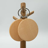 3 Inch Big Round Wood Engraving Blanks Wood Blanks Blank Wooden Key Tag with Keychain (5 PCS) TFoRibbon