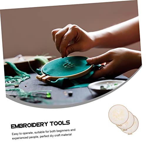 VILLCASE 3 Sets Embroidery Material Pack Punch Needle Embroidery Kits Beginner Embroidery kit Unfinished Stitchwork Art Craft kit for Kids Handy VILLCASE