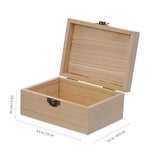 NOLITOY 18 Pcs Wooden Box with Lock Wooden Crafts Paint Brishes Mini Containers Unfinished Treasure Chest Bamboo Jewelry Organizer Wood Gift NOLITOY