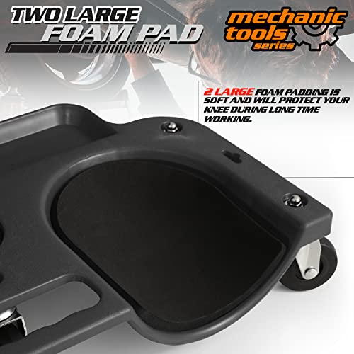 M-AUTO Rolling Knee Creeper Durable Knee Pads with Full 360 Degree Turn Casters and Tool Tray, Garage Kneeling Pads on Swivel Castors for Home M-AUTO