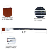 Transon 12pcs Professional Paint Brush Set for Acrylic Watercolor Gouache Ink Rock Craft Face Painting TRANSON