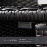 Grand Patio Dylan Wicker Storage Cabinet - Versatile Indoor & Outdoor Waterproof Bar Table with Doors and Shelves Grand patio