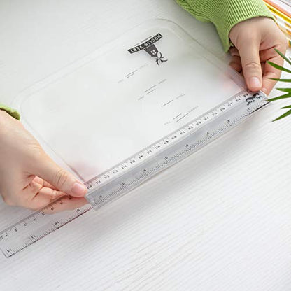 Mr. Pen- Ruler, Rulers 12 inch, Pack of 3, Clear Ruler, Plastic Ruler, Drafting Tools, Rulers for Kids, Measuring Tools, Ruler Set, Ruler inches and - WoodArtSupply