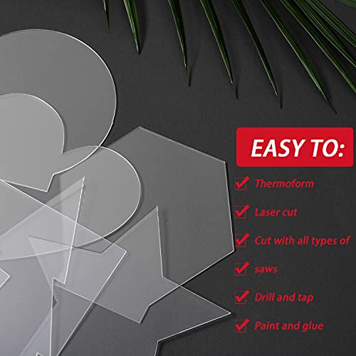 Star-Power 2mm Acrylic Sheet Clear Cast Plexiglass Panel Thick Plastic Glass Board with Double Sided Protective(5.8inchx 3.1inch) for LED Light Base MixTeach