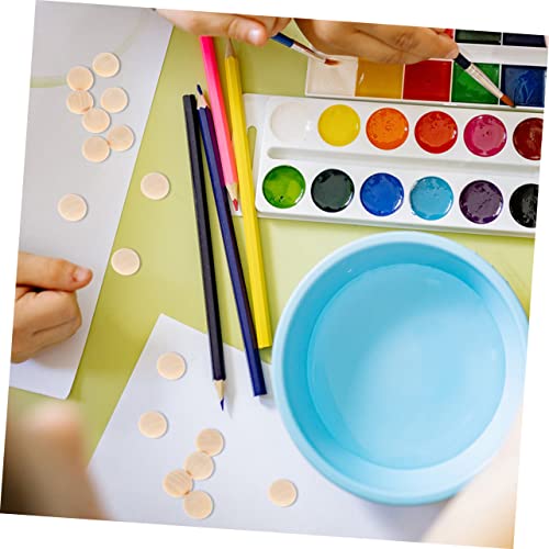 Kisangel 96 Pcs Wooden Hemisphere Unfinished Balls DIY Half Beads Unfinished Hemisphere Ball Unfinished Half Round Beads Wooden Half Craft Ball Wood Kisangel