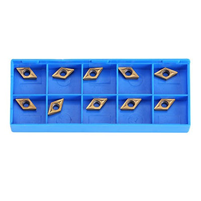 CNC Carbide Tips, Carbide Inserts, 10pcs Inserts Blade Cutter Lathe Turning Tool With Box for Steel Stainless Steel Finishing Semi-finishing and