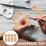 Tofficu Wooden Peg Dolls Unfinished Peg People Doll Bodies Unpainted Wood Figures Angel Peg Dolls for DIY Painting Decoration Assorted Wooden People Tofficu