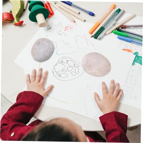 KALLORY 10pcs Painting Pebbles River Polished Pebbles Smooth Rocks for Painting Rock Painting for Kids Painting Rocks for Kids Bundle River Painted KALLORY