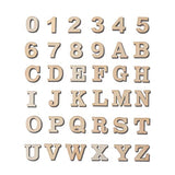 296 Pieces 0.75" Inch Mini Unfinished Wood Alphabet Letters and Wooden Numbers Blank Letters for Homemade Arts DIY Project Cregugua