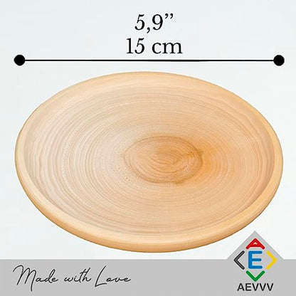 Wooden Plate Craft Kit - Set of 2 Handmade DIY Dish Bowls for Home Decor and Garden - Unfinished Wood Craft Supplies - Large Wooden Plate Blank -