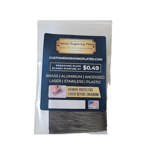 Engraving Plates Blank Anodized Aluminum Assortment 15 Piece, 3-Thicknesses, Black Double Sided Custom Engraving Plates