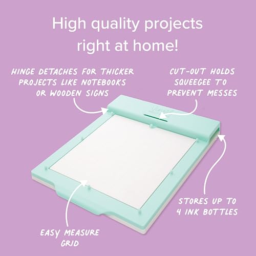 We R Memory Keepers Vinyl Print Press All-in-One Kit, Screen Printing Kits Vinyl Create Print Art Crafts Sewing Scrapbooking Journaling Printmaking We R Memory Keepers