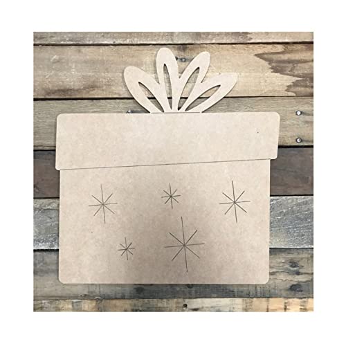 with Stars Wood Craft,Unfinished Wooden Cutout Art,DIY Wood Sign, Inspirational Farmhouse Wall Plaque,Rustic Home Decor for Indoor Holiday Home - WoodArtSupply