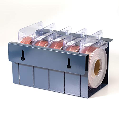 POWERTEC 4RA2101 Metal Boxed Abrasive Sanding Rolls for Automotive/Woodworking | Sandpaper Dispenser Box with 5 Rolls for Sanding – Includes Assorted POWERTEC