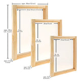 Caydo 23 Pieces Screen Printing Starter kit Include 3 Different Size of Wood Silk Screen Printing Frame with Mesh, Screen Printing Squeegees, Inkjet Caydo