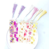 Daisy Epoxy Bookmarks Dried Flower Resin Bookmark Pressed Flower Bookmark Transparent Floral Dried Flower Page Marker Acrylic Bookmark for Kids Woman XINSHUN