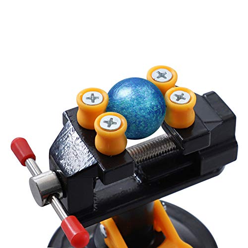 Yakamoz Universal Mini Suction Vise Clamp 360 Degrees Drill Press Vise Table Bench Vice with Suction Base for DIY Hobby Jewelry Watch Repairing YAKAMOZ