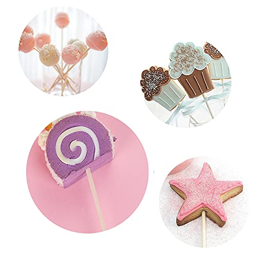 Ruwado 60 Pcs 8 Inch Wooden Dowel Rods Natural Unfinished Wood Hardwood Sticks for Crafting Project DIY Home Decoration Photo Painting Props Cake Ruwado