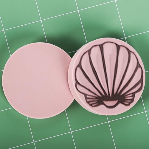Tosnail 30 Pack 2" Round Rubber Stamp Carving Blocks, Soft Rubber for Craft Project, Great for Beginners and Professional - Pink Tosnail