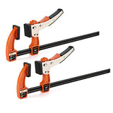 Jorgensen 12-inch Bar Clamp Set, Bar Clamp for Woodworking, Quick Release Gear Clamp with 600 lbs Load Limit - 2 Pack Jorgensen