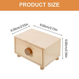ARTIBETTER Unfinished Wooden Jewelry Drawer Box: Mini Wood Craft Box 3pcs Natural DIY Craft Stash Boxes Treasure Box Jewelry Organizer Holder Storage ARTIBETTER