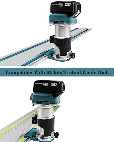 Track Saw Guide Rail Adapter For Makita/Festool Guide Compatible With Router For Makita 18V RT0701C XTR01Z-Set of 2 - WoodArtSupply