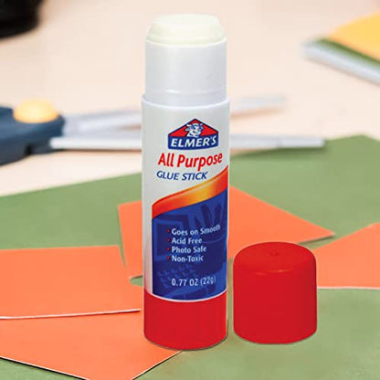 The Mega Deals Elmers Glue Sticks, 0.77 Ounce - Glue Sticks Bulk 12 Count, White Glue Stick - WoodArtSupply