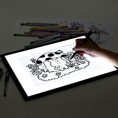 A3 Light Box Tracing, Light Board Drawing, Light Pad Weeding Vinyl, 10 Level and Stepless Dimming Dual Mode, Ultra Thin Light Table Drawing Board, Cricut Light Pad