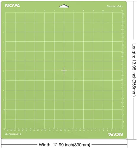 Nicapa Replacement Cutting Mat(12x12 inch）for Cricut Maker /3/Explore 3/Air /2/One (6pack-3xStandardgrip、Lightgrip、Stronggrip、Fabrigrip) NICAPA