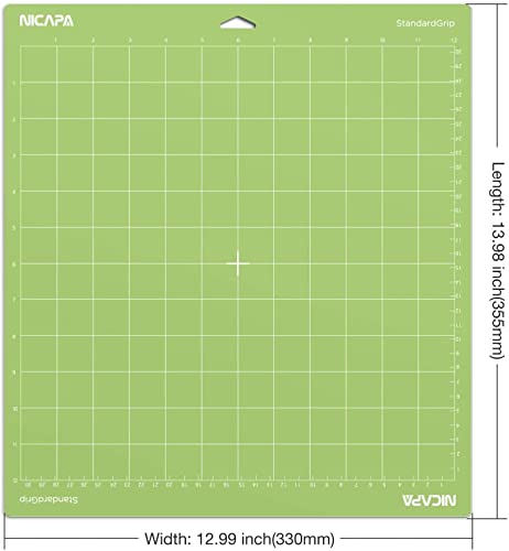 Nicapa Replacement Cutting Mat(12x12 inch）for Cricut Maker /3/Explore 3/Air /2/One (6pack-3xStandardgrip、Lightgrip、Stronggrip、Fabrigrip) - WoodArtSupply